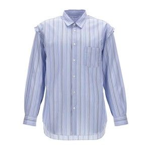 Comme Des Garçons Unfinished Cotton Striped Shirt - NWT